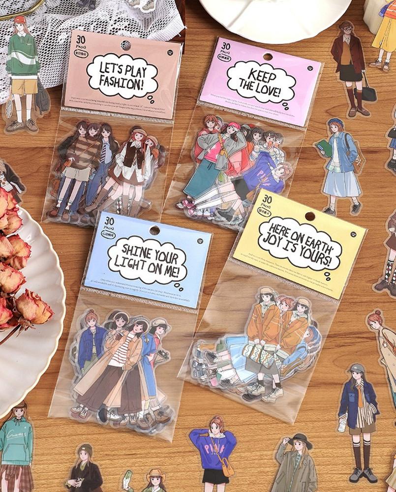일괄구매 소녀스티커 J형 세트
