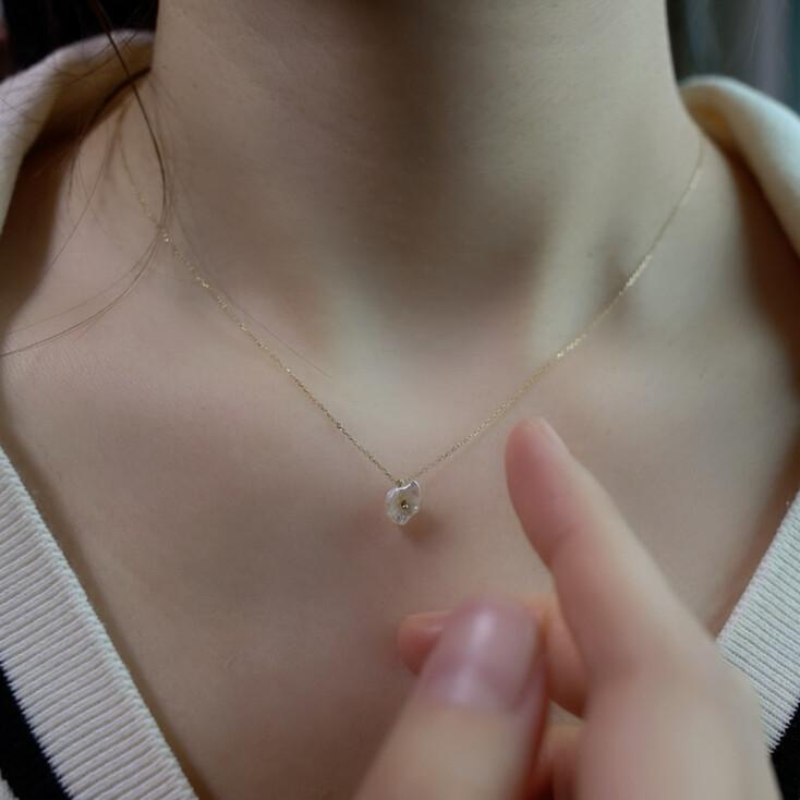 keshi pearl daisy Necklace