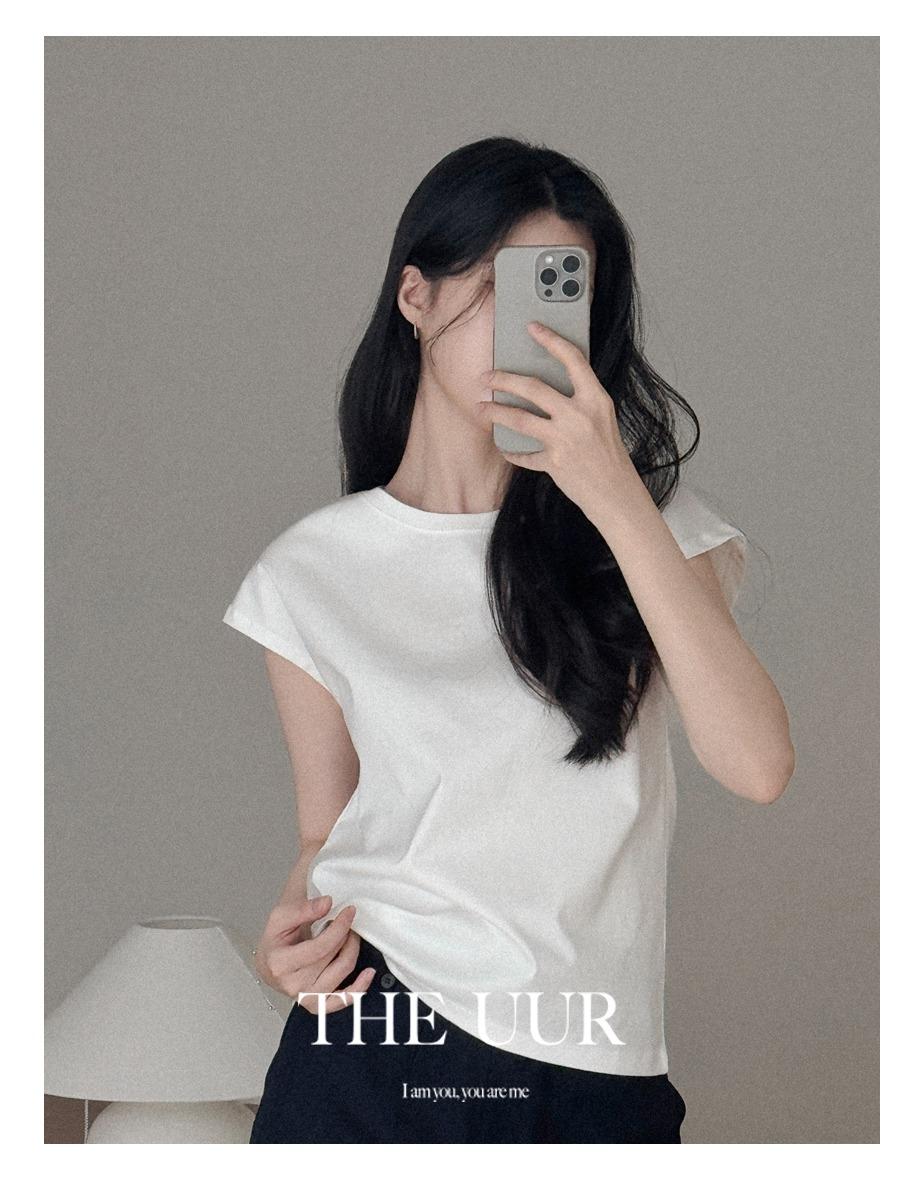 uur silket cap sleeve tee (2colors)