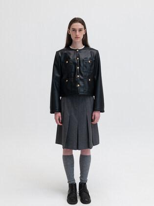 UNBALANCE SKIRT - gray