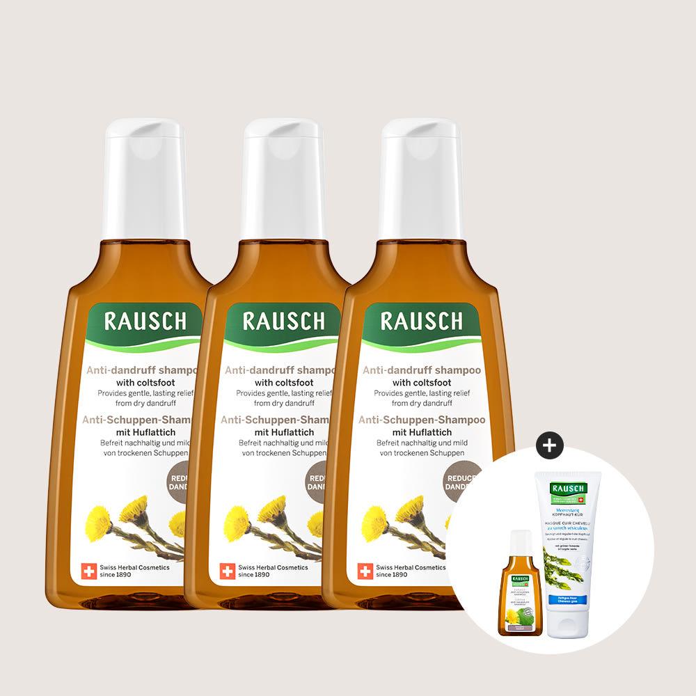[라우쉬][3개SET] 콜츠푸트 비듬각질 두피 가려움 샴푸 200ml
