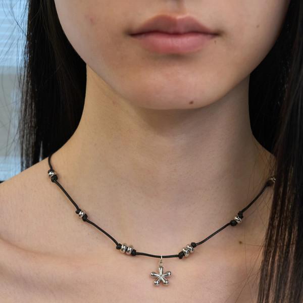 Flower Knot Necklace (Silver)
