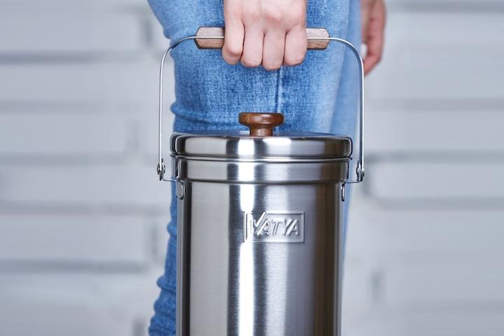 [단독특가] 음쓰통계의 샤넬! 18-8 풀스텐 음식물쓰레기통 3L