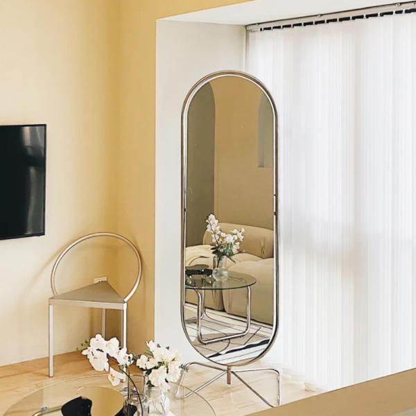 베르판 시스템 전신거울 미러 이동식 옷가게 대형거울