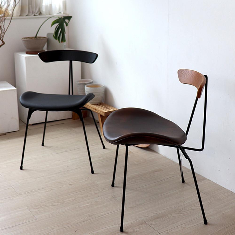 C2521 모닝글로리 체어 가죽 철재 디자인 인테리어 카페 까페 인테리어 식탁