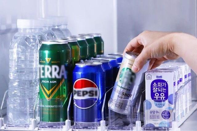 NEW 냉장고정리 편의점 자동진열 캔 디스펜서 (31, 38cm /3줄, 5줄, 7줄)