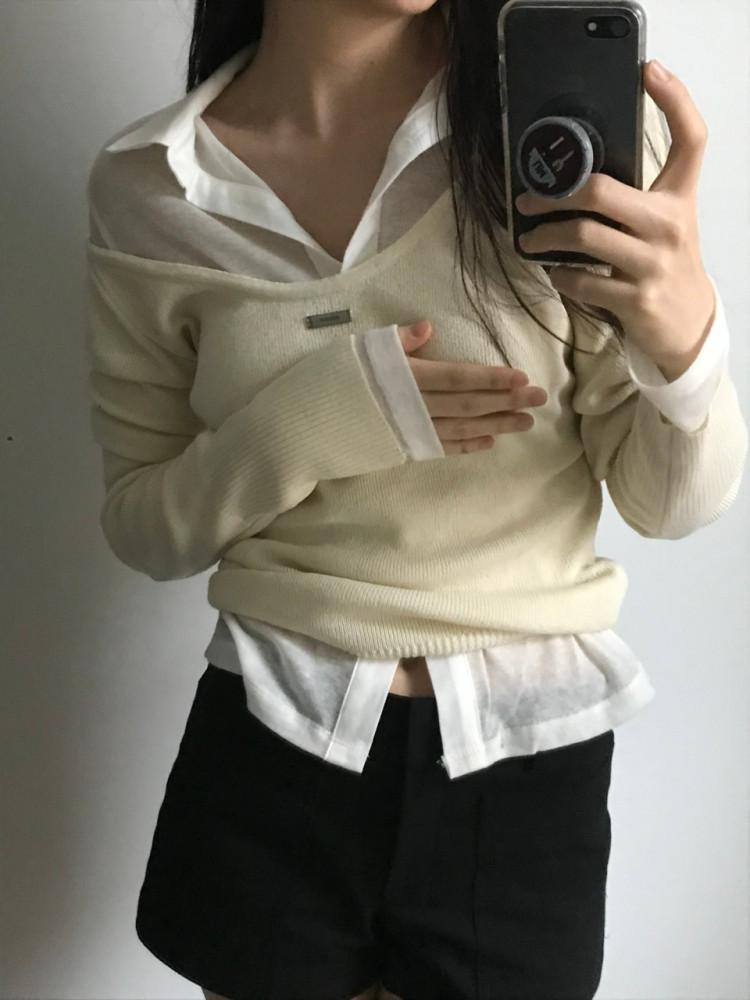 WOOL COLLOR SH 울 카라 셔츠 (3COLOR) 일주일소요 : yue