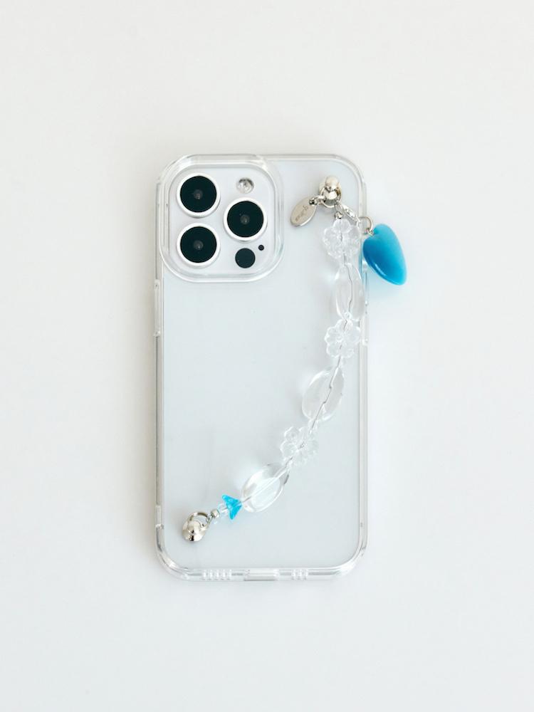 CLEAR WHITE FLOWER PHONE CASE