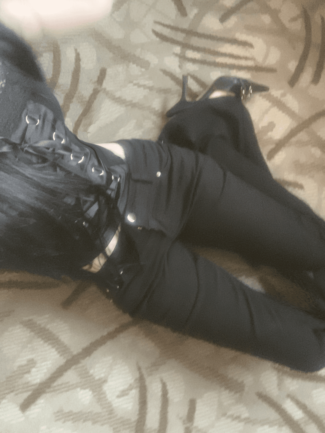 Pani Low-Rise Black Bootcut Pants