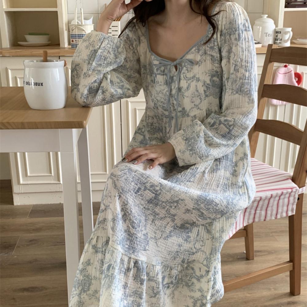 랑방 요루면 원피스 잠옷 홈웨어 (3colors)