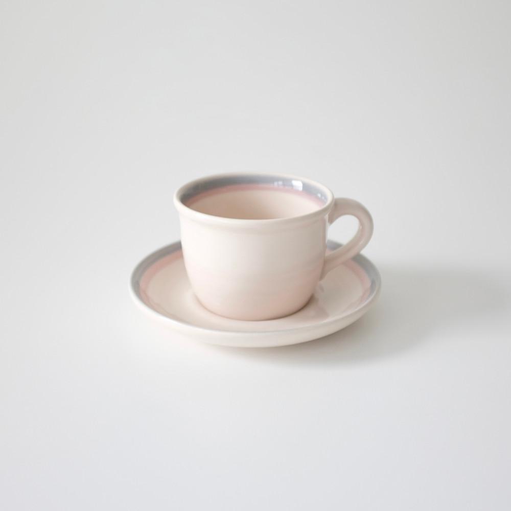 [vintage] Pfaltzgraff Aura Pink 80's 팔츠그라프 아우라 핑크 컵앤소서