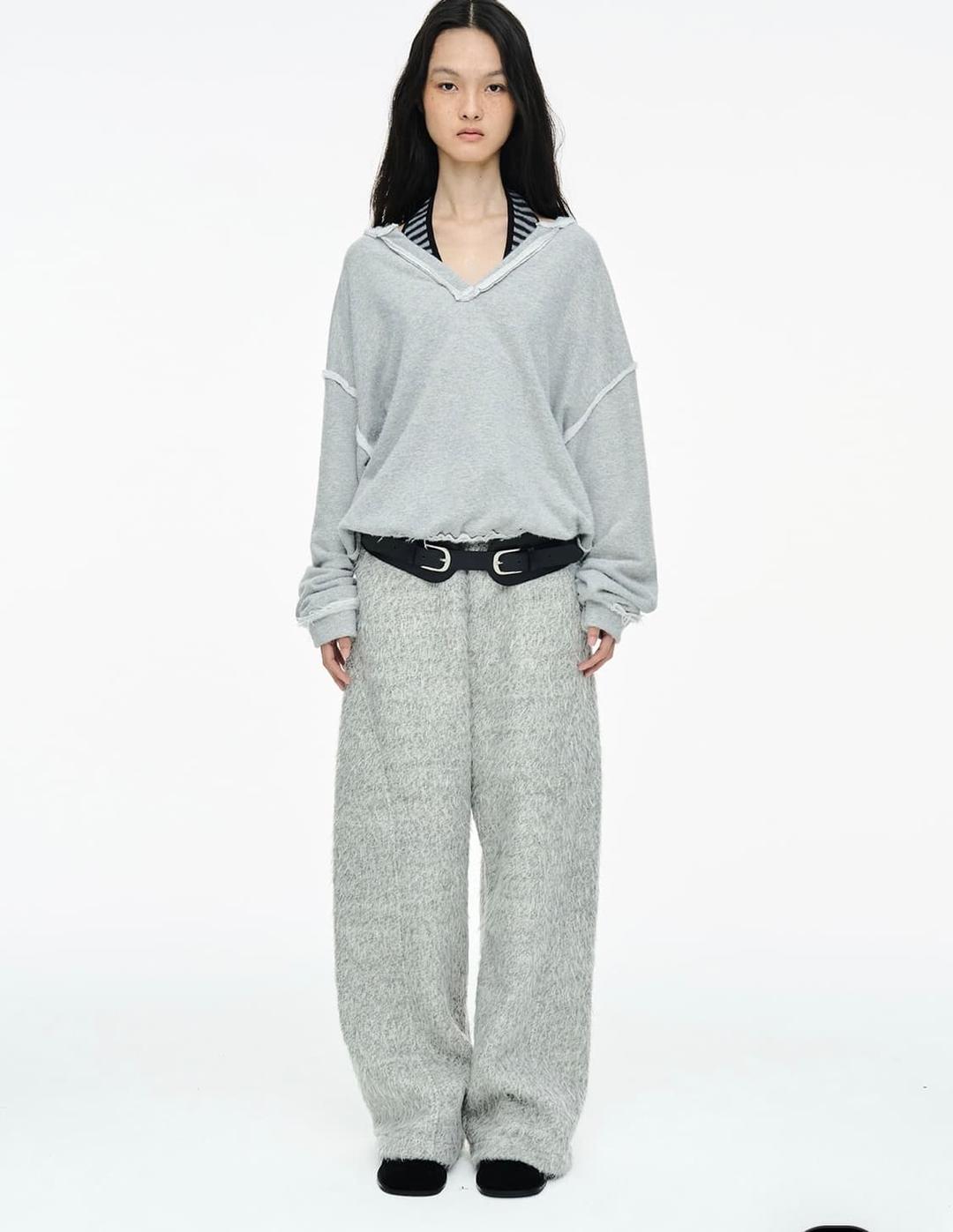 CERRIC HAIRY WIDE PANTS / GRAY | 후루츠패밀리