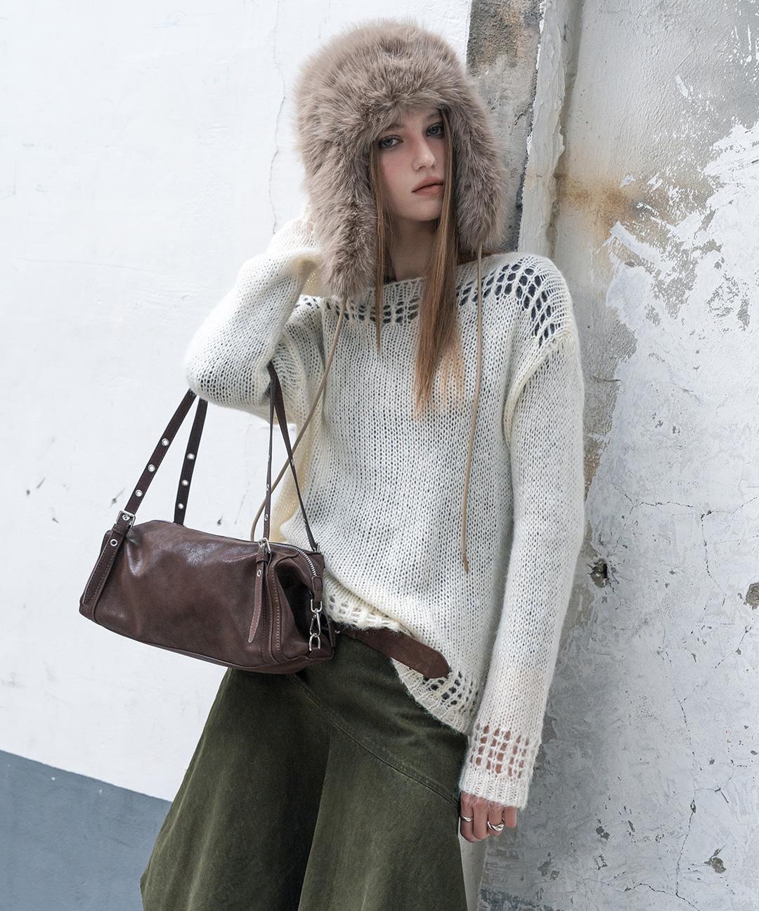 미쏘 헤어리  보트넥 풀오버_MIWKAFT9QS