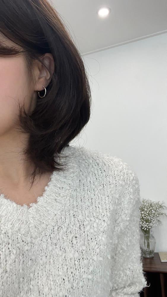 (당일/무료배송)925 실버 기본 18mm 라운드 볼드 링 귀걸이