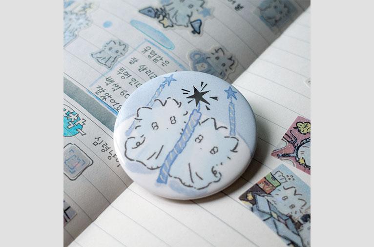 [가벼운 친구들] 심령냥이 핀버튼 (재입고)