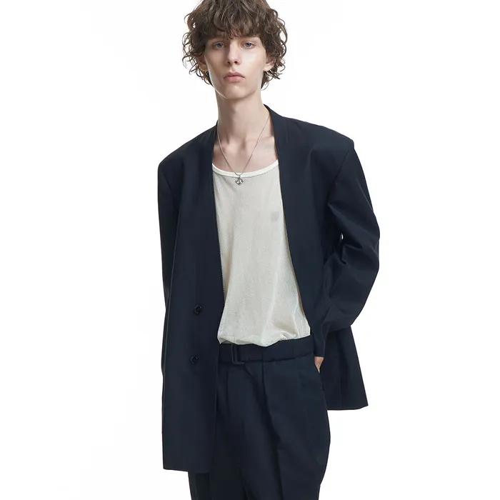 [INSILENCE X KKST] 디태처블 울 블레이저 BLACK