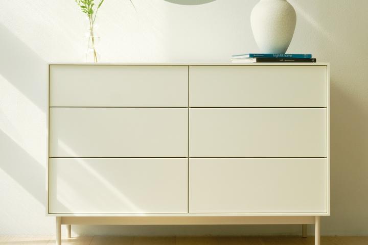 네임 3단 와이드 서랍장