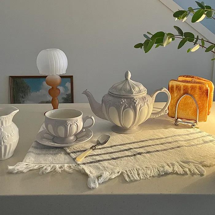 세인트 티팟 세라믹 주전자 티포트 2colors