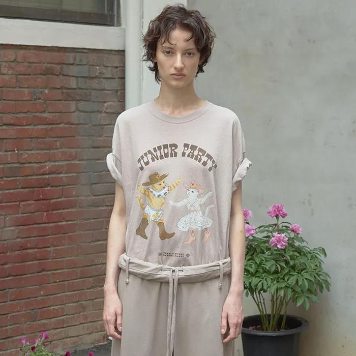 PET CLUB KITTY PARTY TEE (BEIGE)