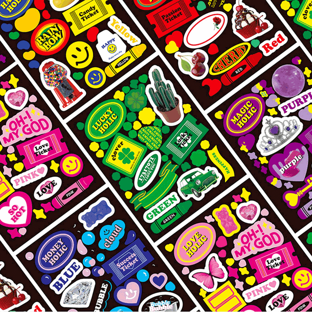 [당일발송/1+1+1] 리무버블 방수 데코 스티커 노트북 꾸미기 다꾸 캐리어 아이패드 핸드폰 DIY 다이어리 일기장 꾸미기 스티커