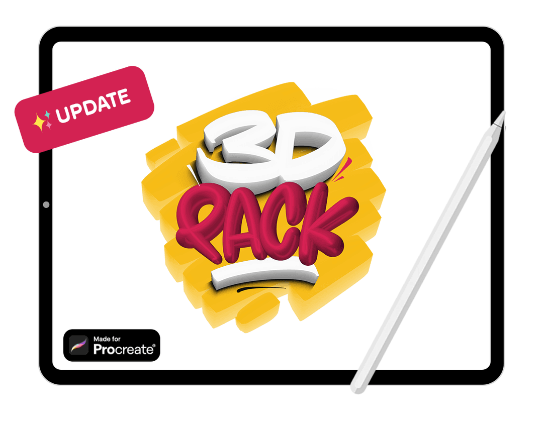 3D Pack – 3D like Brushes for Procreate