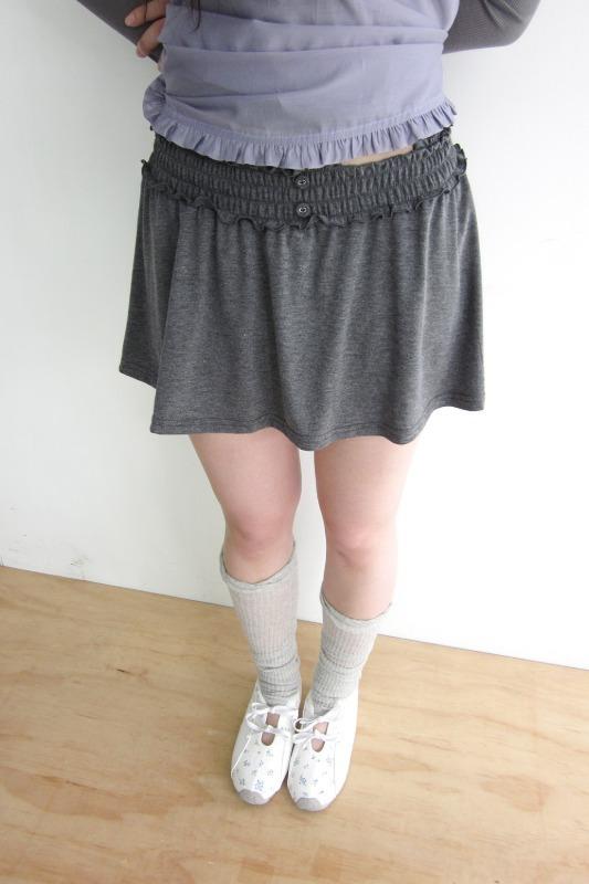 flared mini skirt shorts (2color)