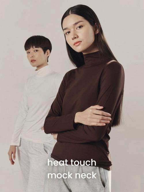 히트터치 터틀넥 반폴라 모크넥 티셔츠