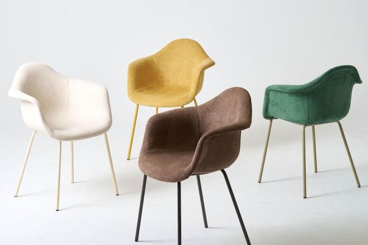 라곰 체어 미드센추리 패브릭 디자인 인테리어 식탁 다이닝 철제 의자