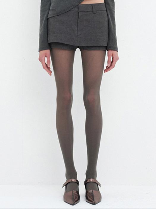 FAKE WRAP SHORT PANTS / CHARCOAL