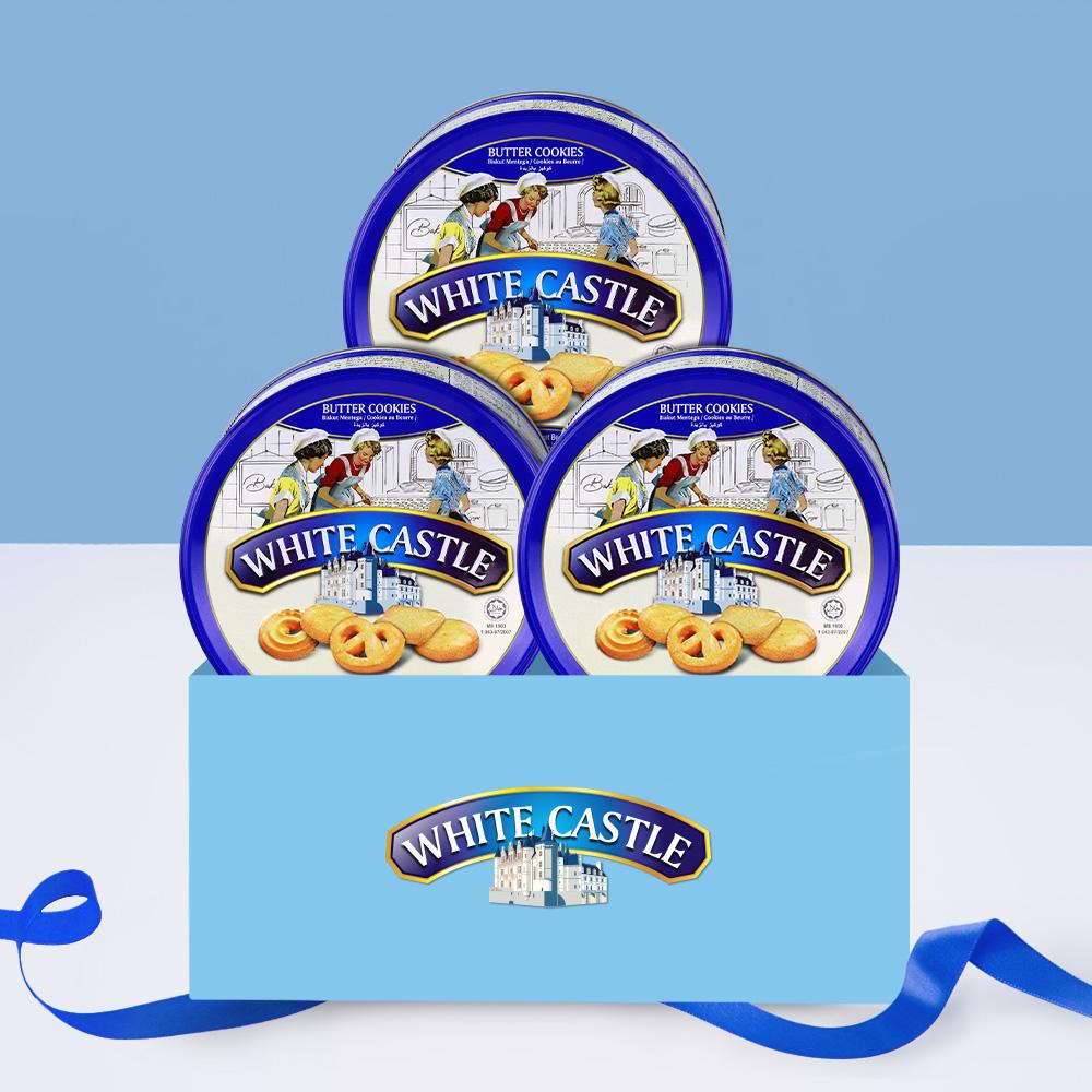 [행운의 쿠키] 화이트캐슬 버터쿠키 선물세트 240g (80gx3캔)