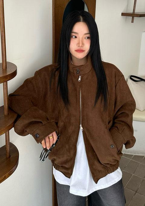 레프 카라 스웨이드 자켓 (2color)