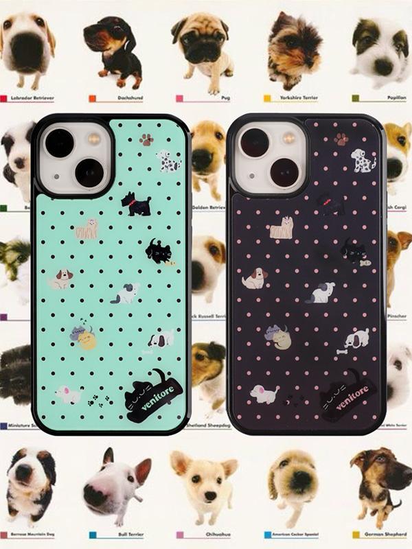 귀여운 친구들 케이스 • 유광 글라스 범퍼 • 아이폰 13mini