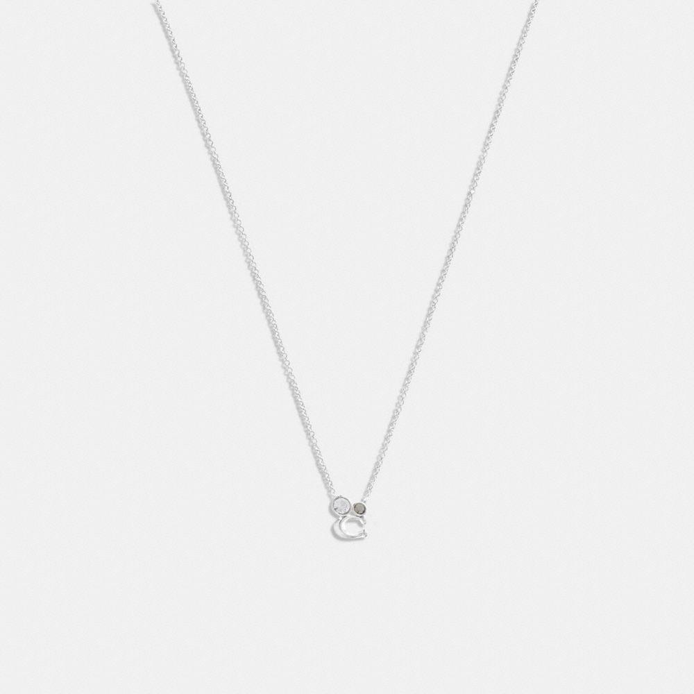 코치 시그니처 크리스탈 클러스터 목걸이 C9447 ABJ Signature Crystal Cluster Necklace