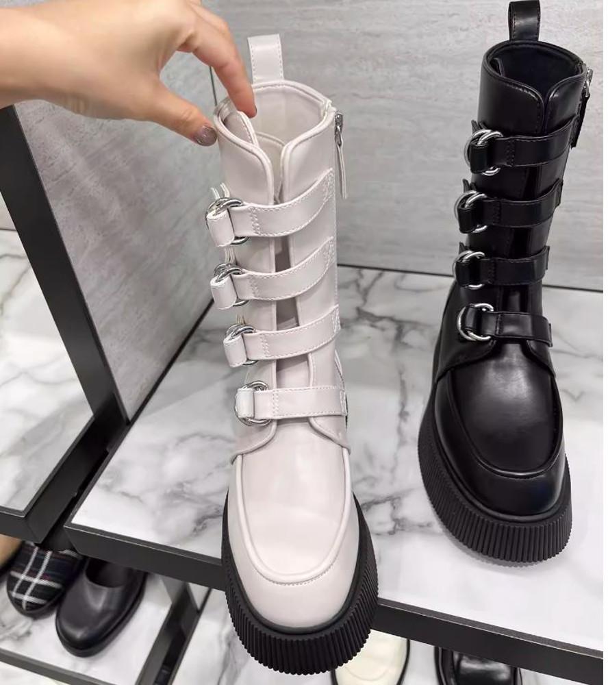 [찰스앤키스] 한소희 부츠, 코르도바 버클 플랫폼 부츠 CK1-90380131 CHARLES & KEITH 여성신발 싱가포르 발송 : 엠제이 샵앤샵
