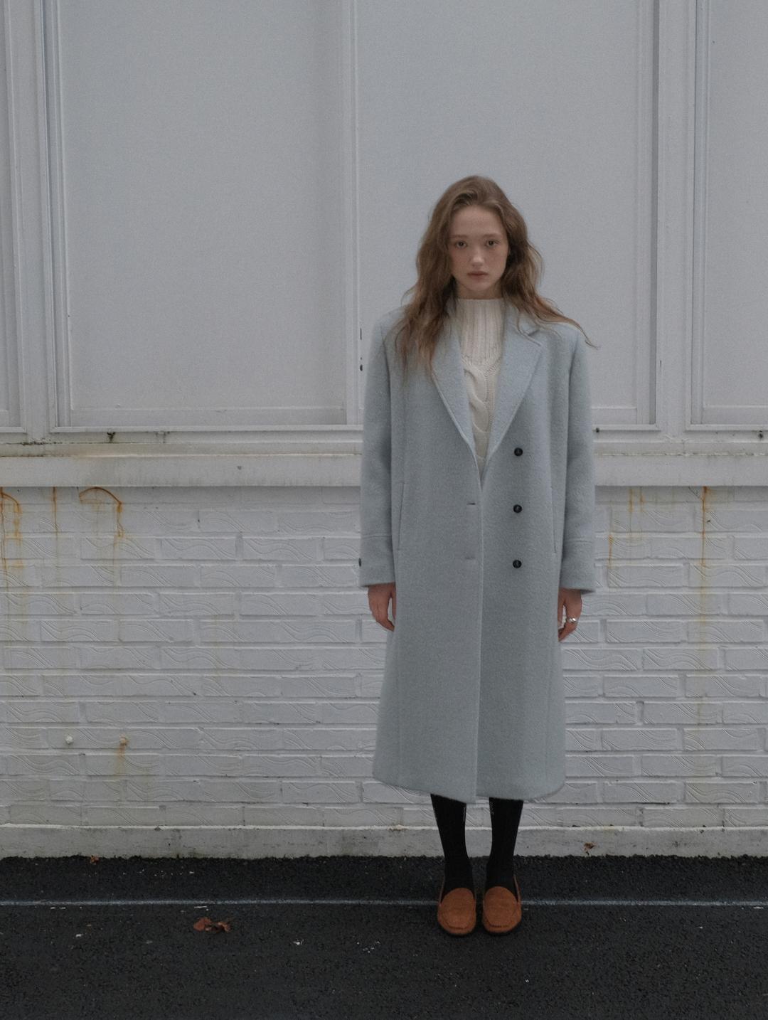 ALPACA OVER COAT - BLUE  [4th]