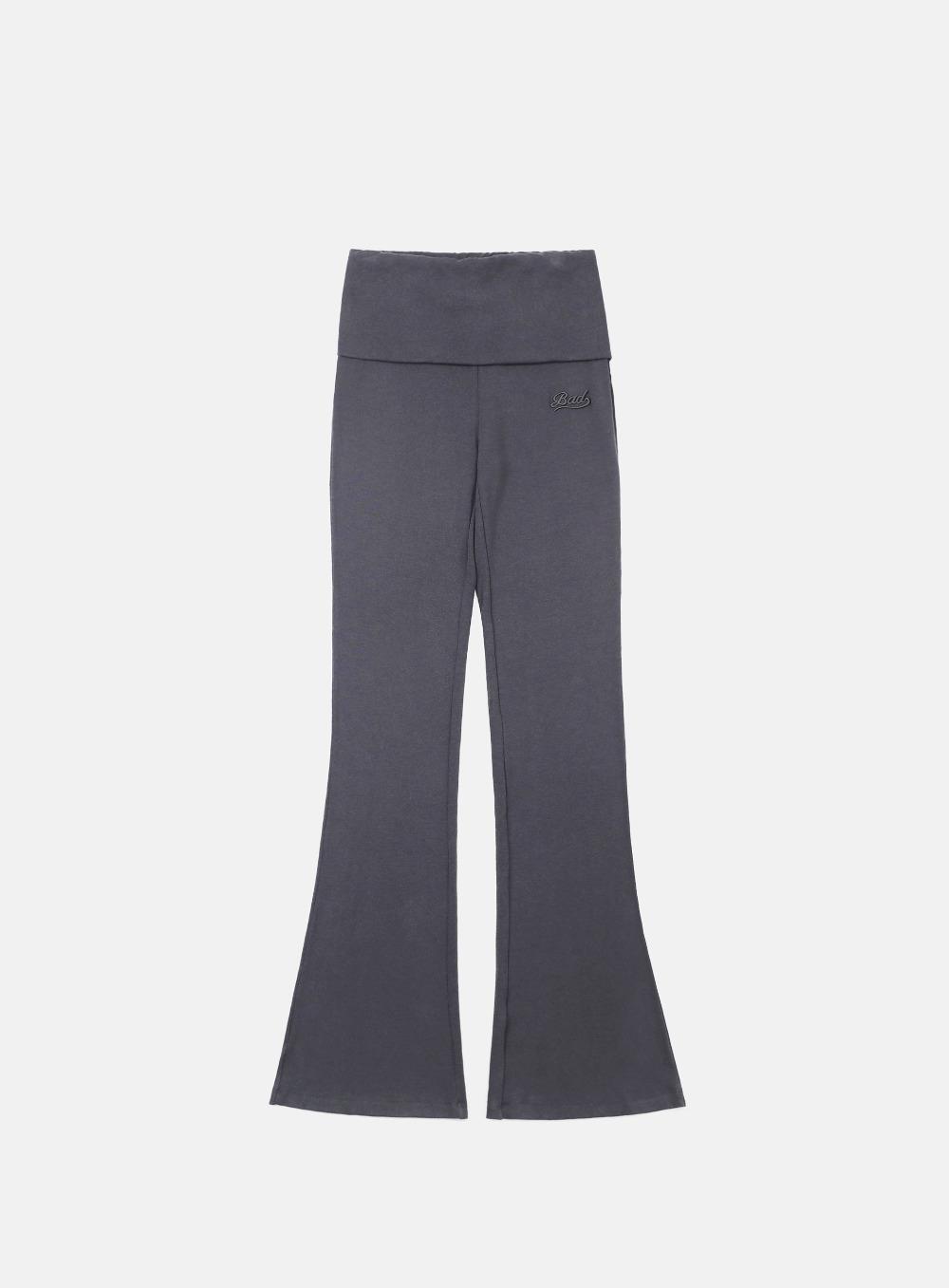 [w-pts24-059] 비욘드 소프트 폴드 오버 부츠컷 팬츠 - 챠콜