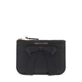 꼼데가르송 빅 보우 레더 지퍼 지갑 B0061500358