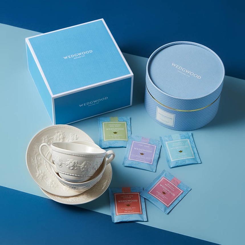 [단독] "품격있는선물" 웨지우드 티포유 선물 세트 (커피잔 2인+TEA 25입