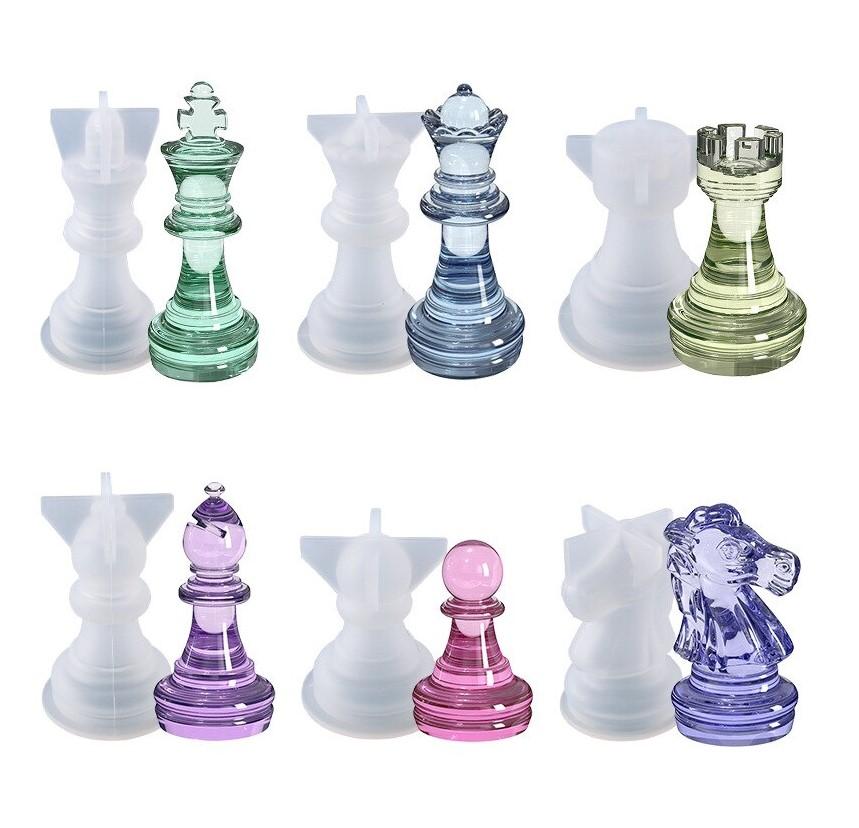 3D 체스말 6종 세트 몰드 / 폰 옵션 추가가능 / 레진아트 실리콘 몰드