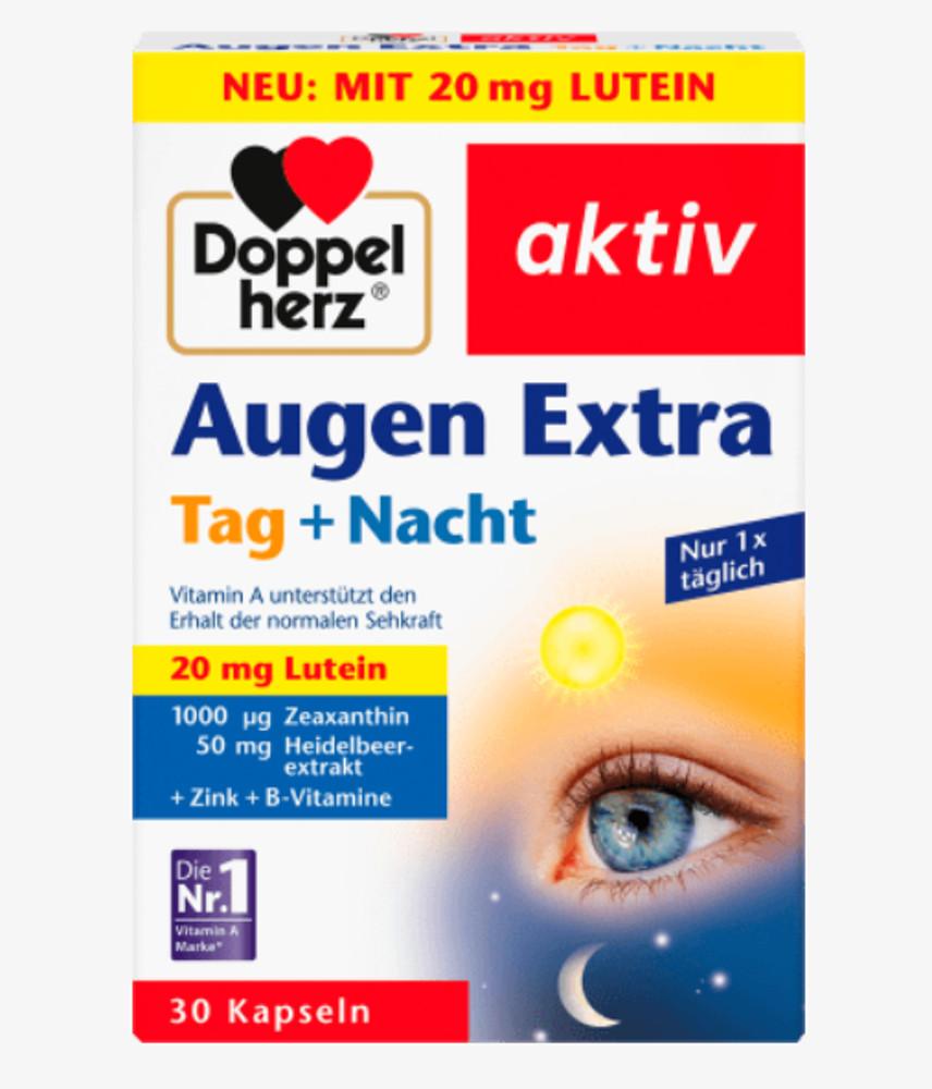 독일 도펠헤르츠 눈 영양제 루테인 지아잔틴 30정  / Doppelherz aktiv Augen Extra Tag + Nacht