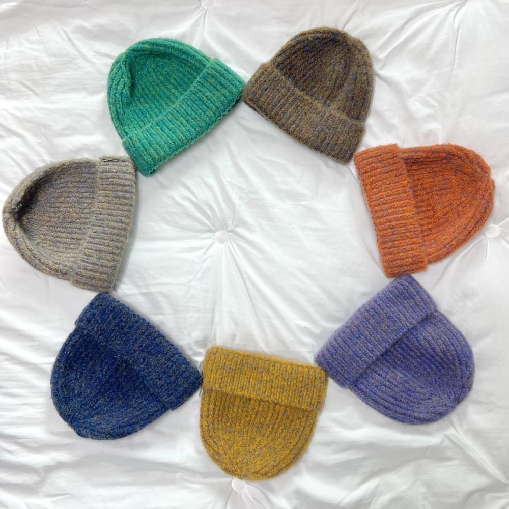 브루원 남녀공용 7색상 남친선물 여친선물 커플 가을 겨울 방한 니트 도톰 스키 비니모자 비니