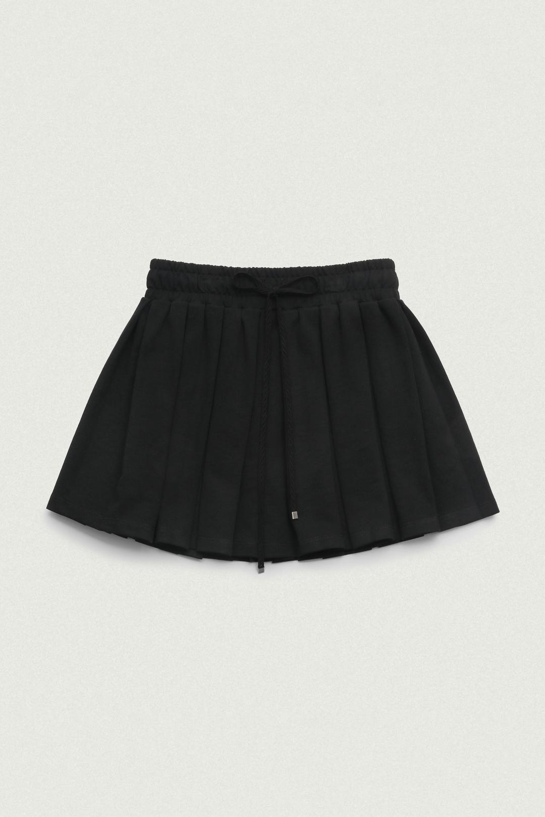 Girls Pleated mini skirt (Black)