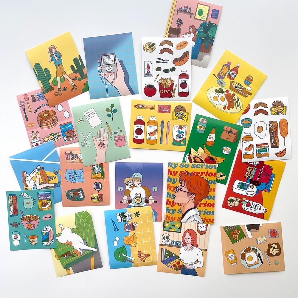 감성 일러스트 배경 데코 스티커 팩