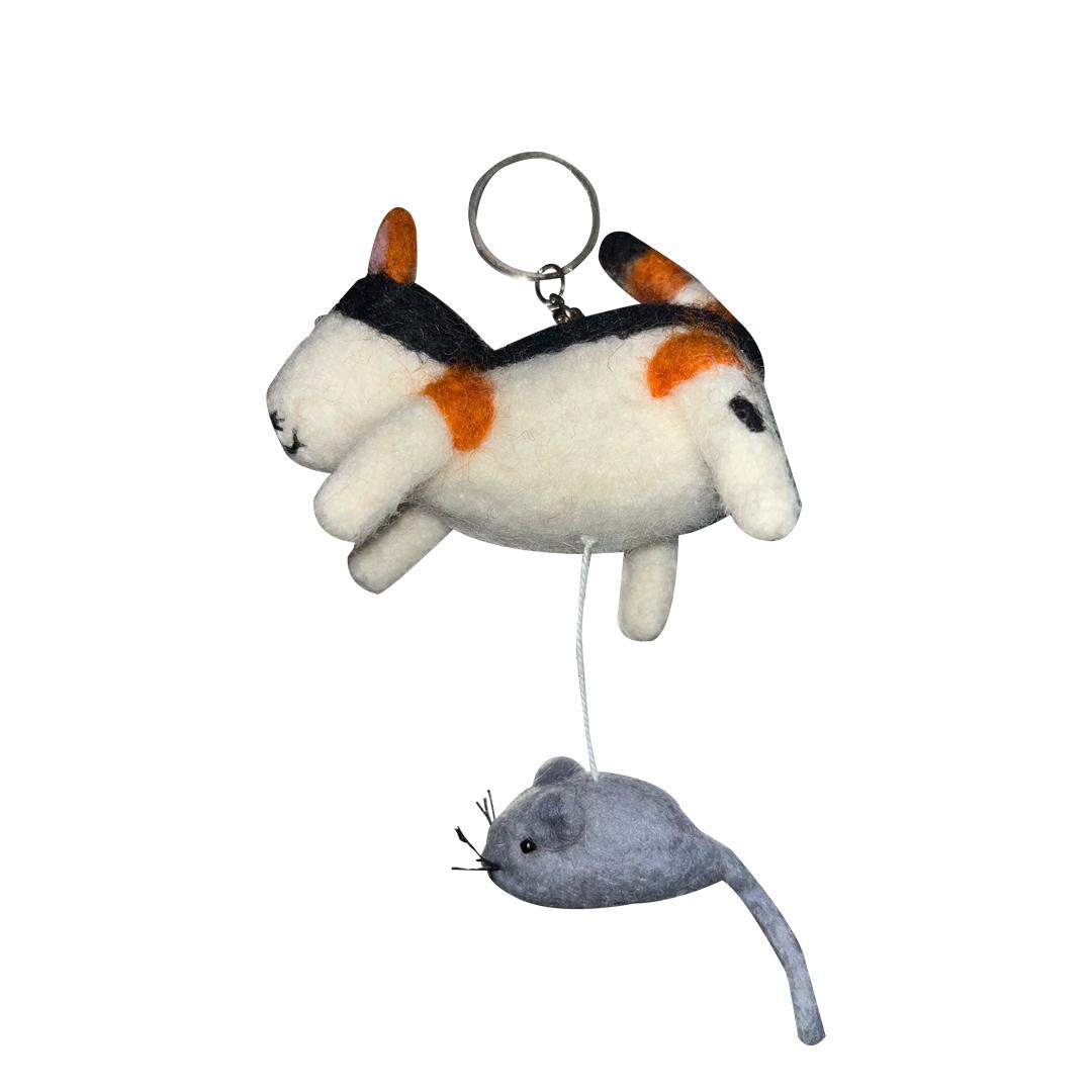 Cat & Mice Key Ring