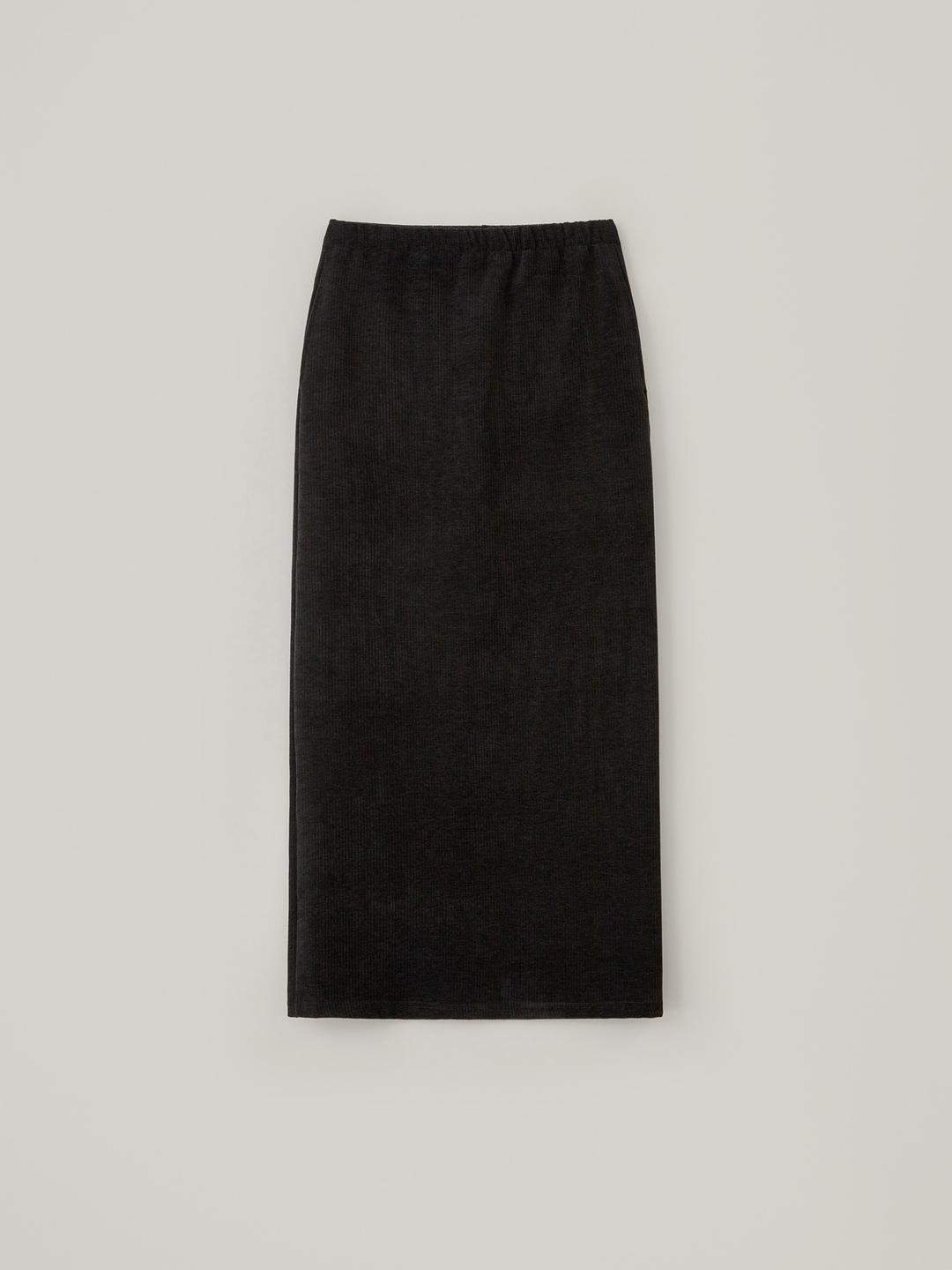 Velour Maxi Skirt - Black