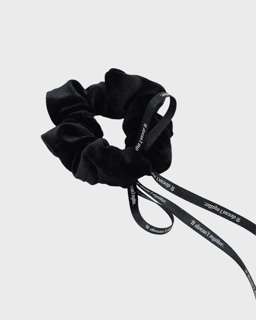 [Velvet] Mizz ribbon scrunchie (Black)