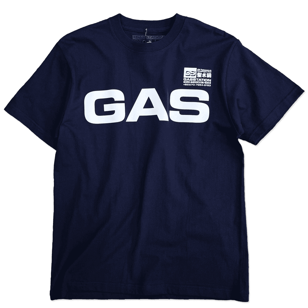 [GASSTATION] GA$ T SHIRT002 (Navy)