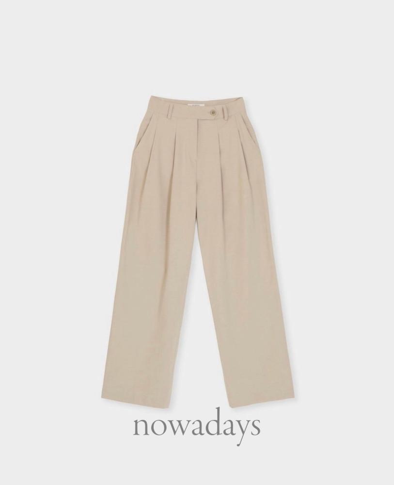 베S 당일 / forest 포레스트 안나 슬랙스 팬츠 투핀턱 일자 와이드 바지 : 나우 어 데이즈