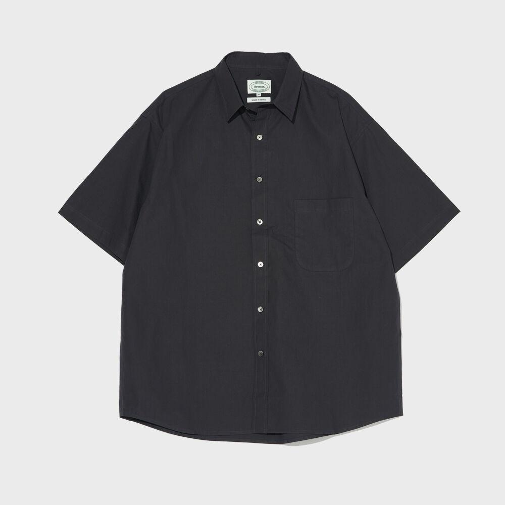 Cotton Short Sleeve Shirt (Midnight Black)