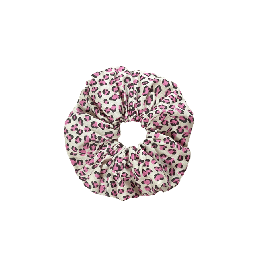 (Handmade) Pink Leopard Scrunchy